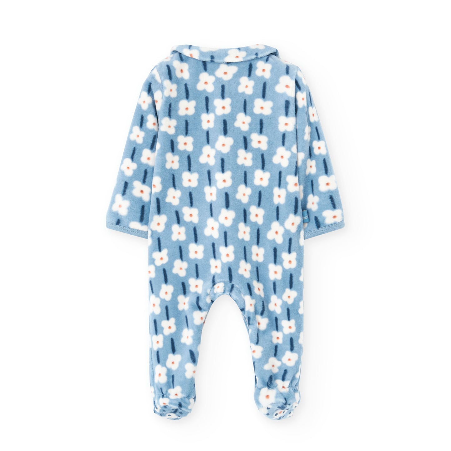 Boboli Baby Girls Velour Babygrow