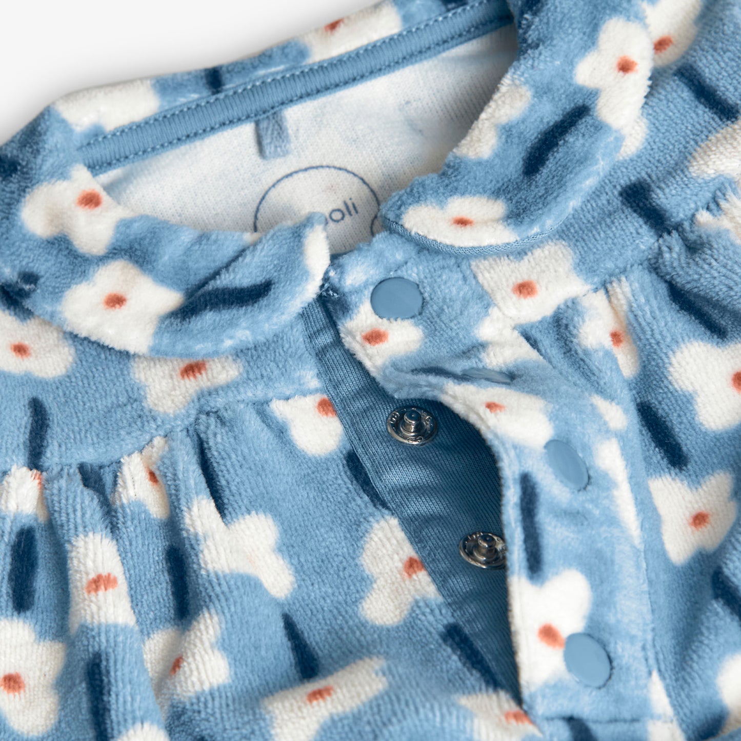Boboli Baby Girls Velour Babygrow