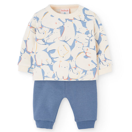 Boboli Baby Boys 2 piece long sleeve top and trousers outfit