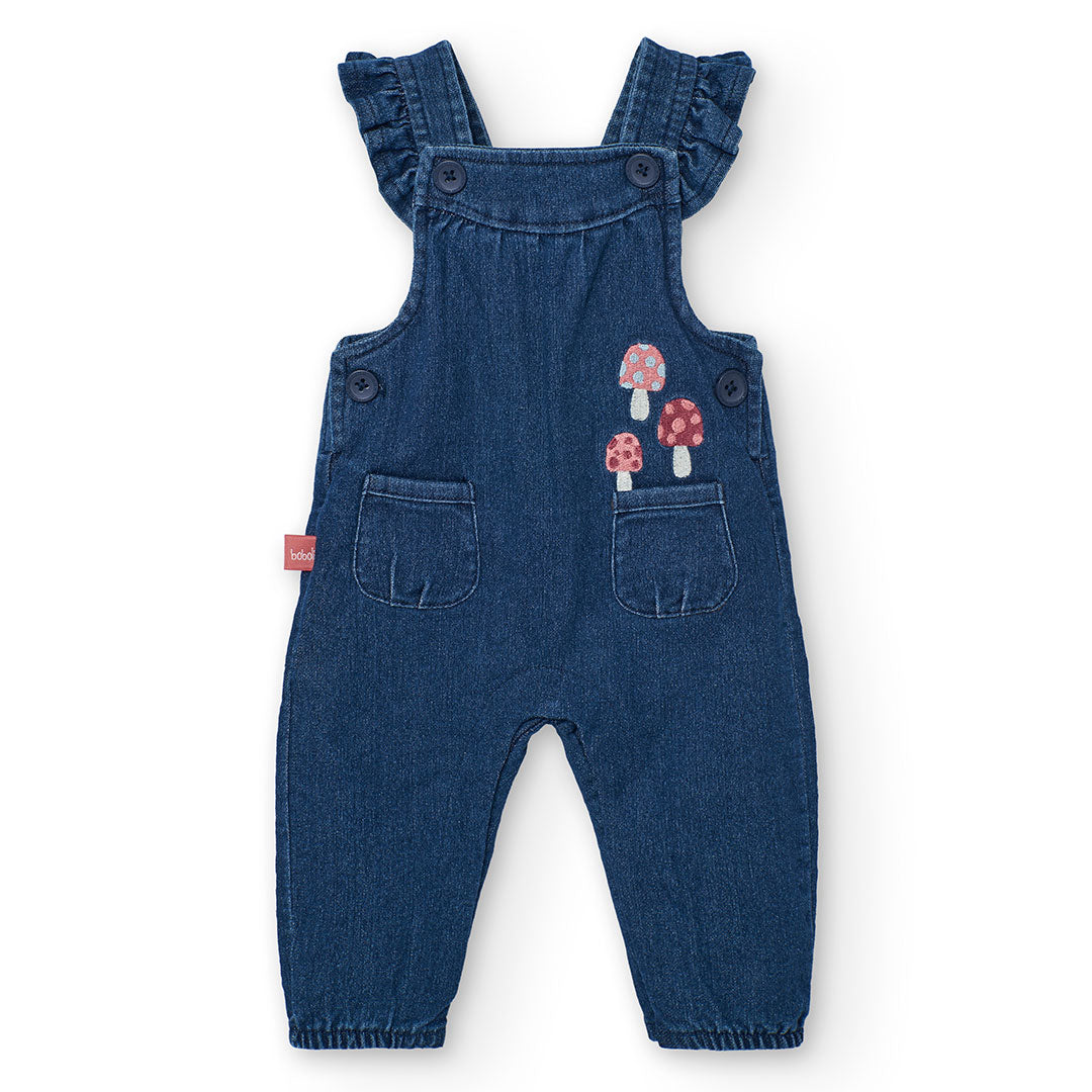 Boboli Baby Girls Mushroom Dungaree and Top Set
