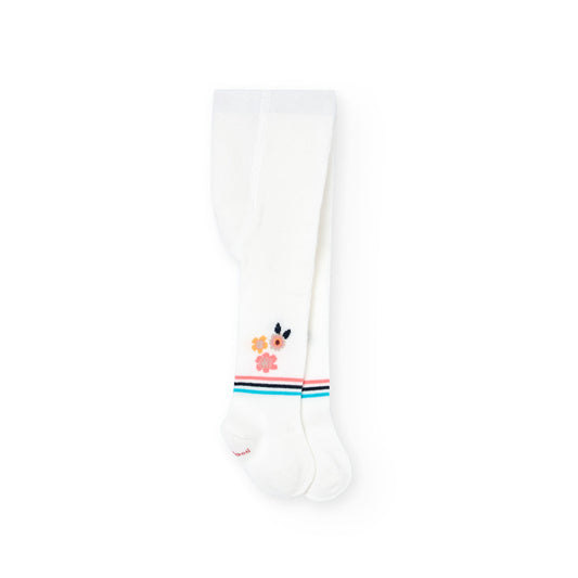 Boboli Baby Girl Thick Off White Tights
