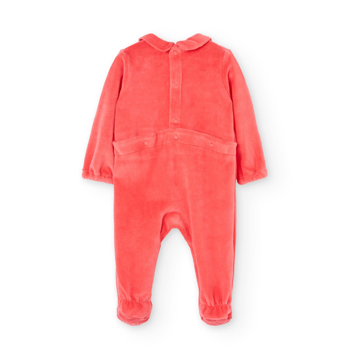 Boboli Baby Girl Coral Fleeced Mushroom Babygrow