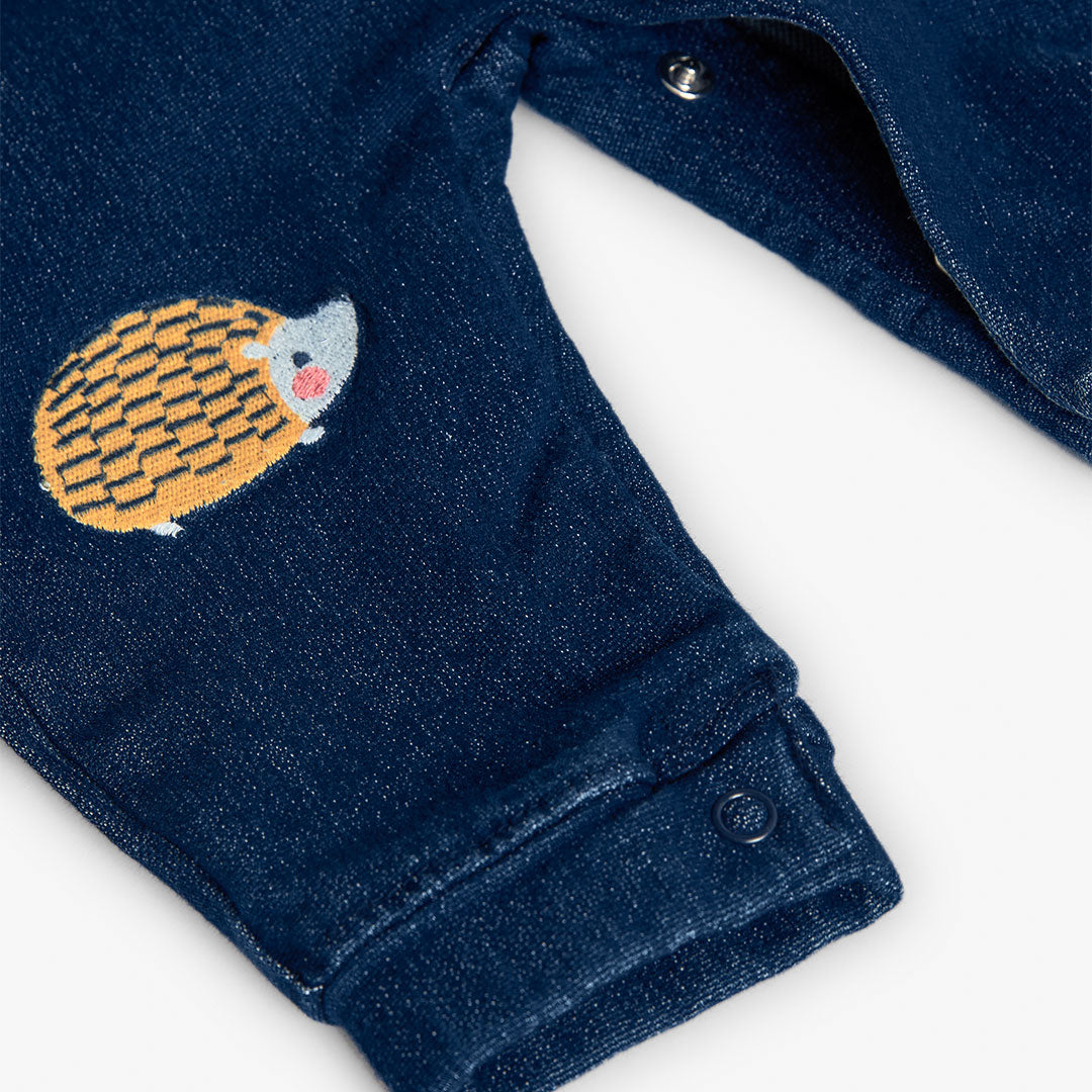 Boboli Baby Boys Soft Denim Hedgehog Dungaree 2 Piece Set