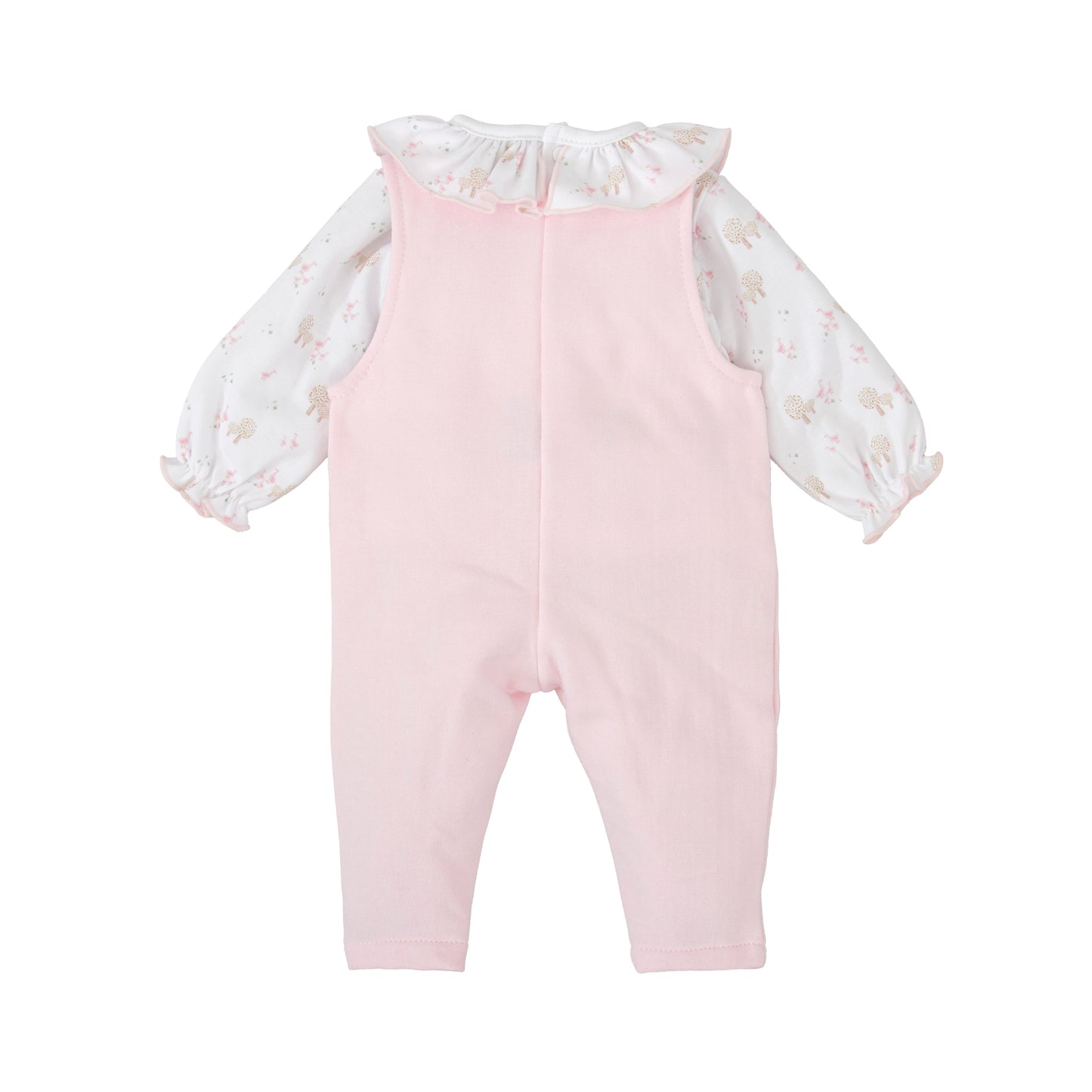 Babidu Baby Girls 100% Cotton Knitted Dungaree Set
