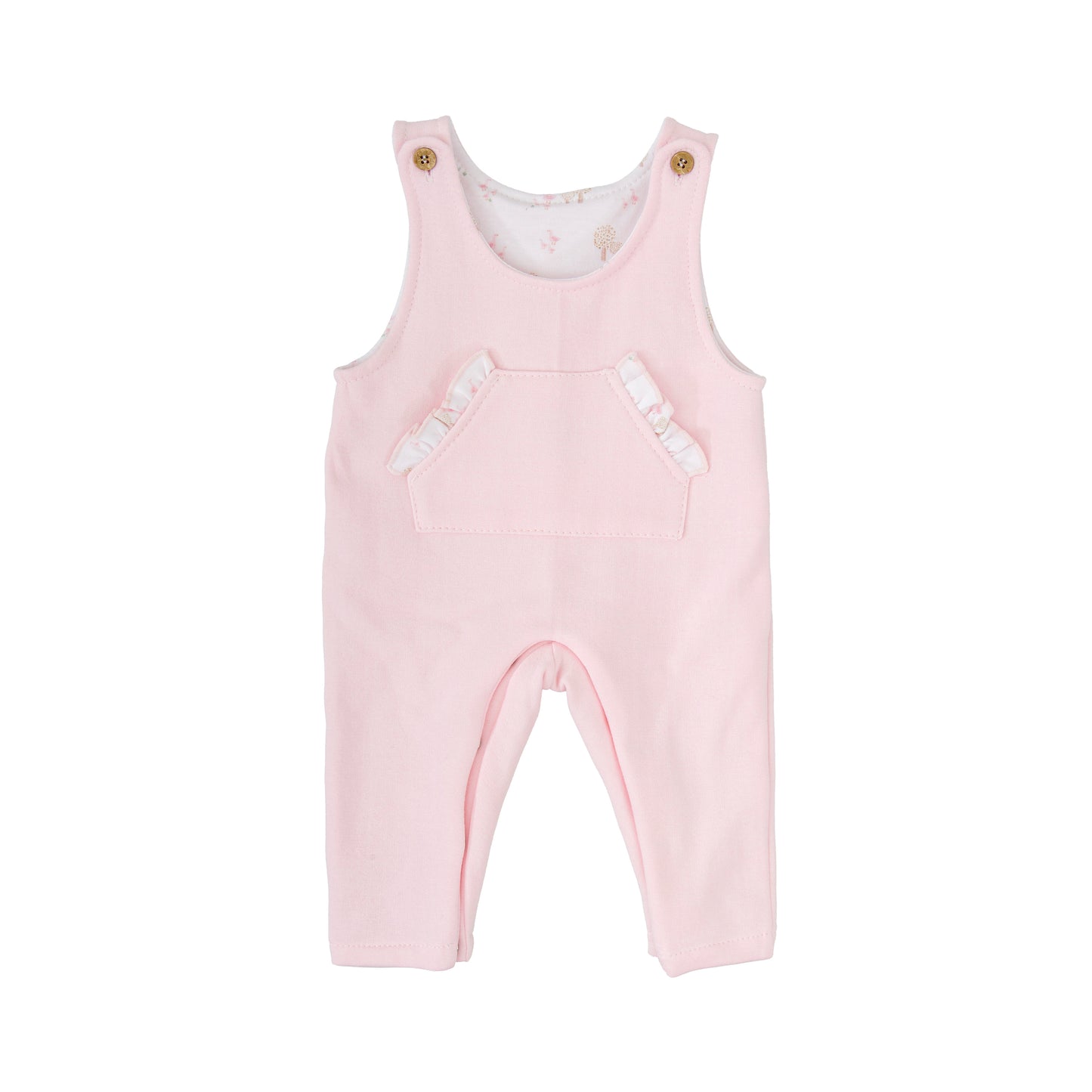 Babidu Baby Girls 100% Cotton Knitted Dungaree Set