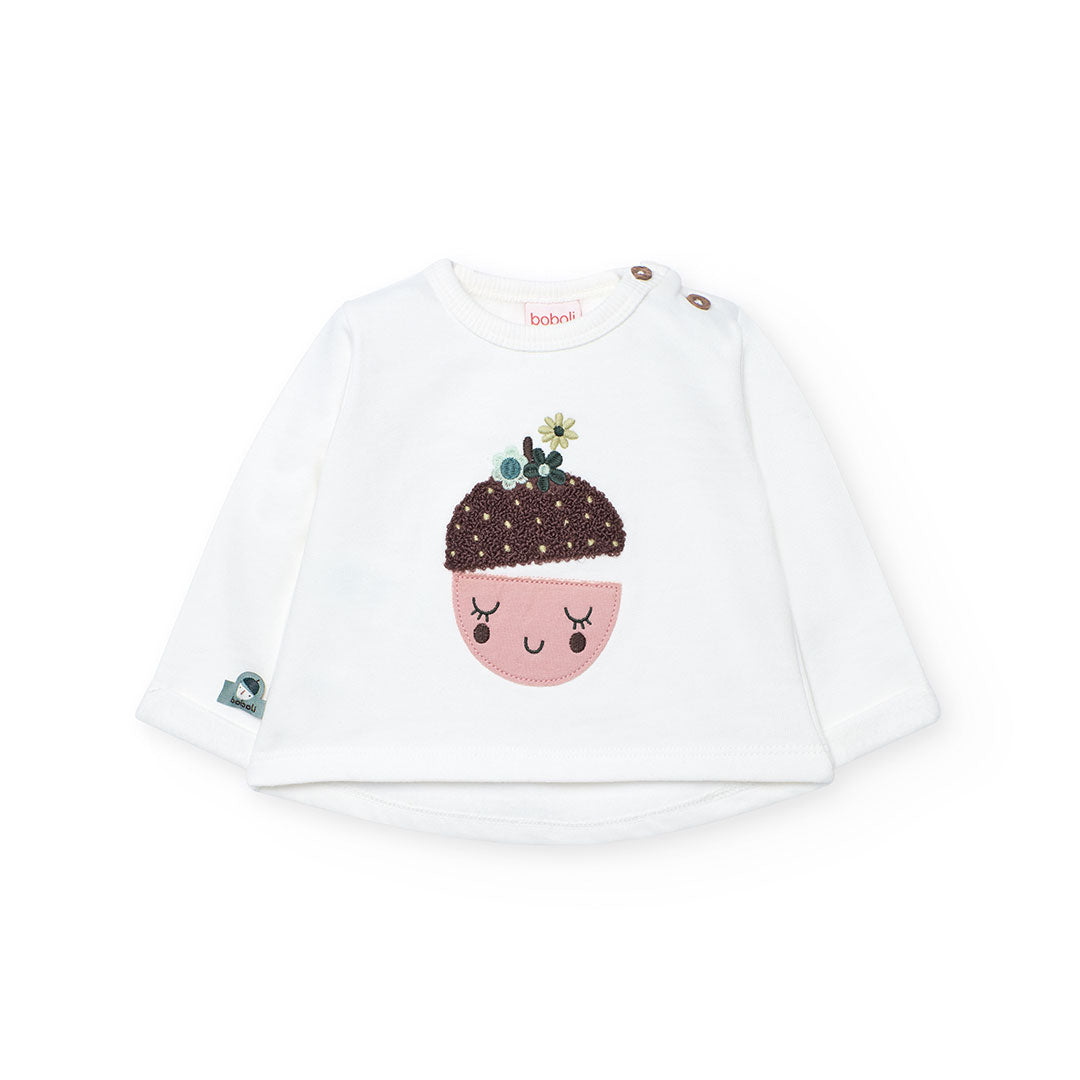 Boboli Baby Girls Acorn 2 piece long sleeve top and leggings Set