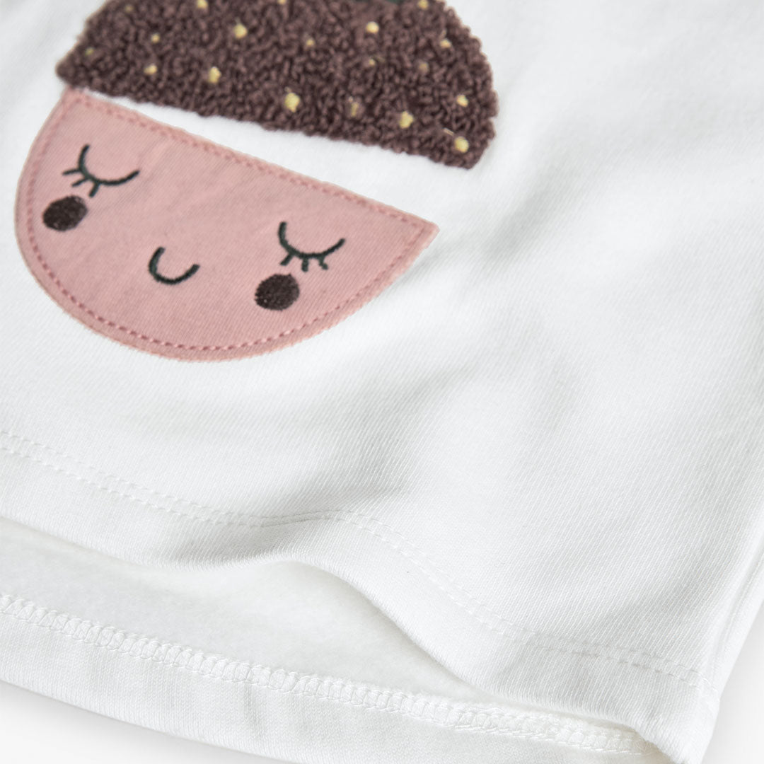 Boboli Baby Girls Acorn 2 piece long sleeve top and leggings Set