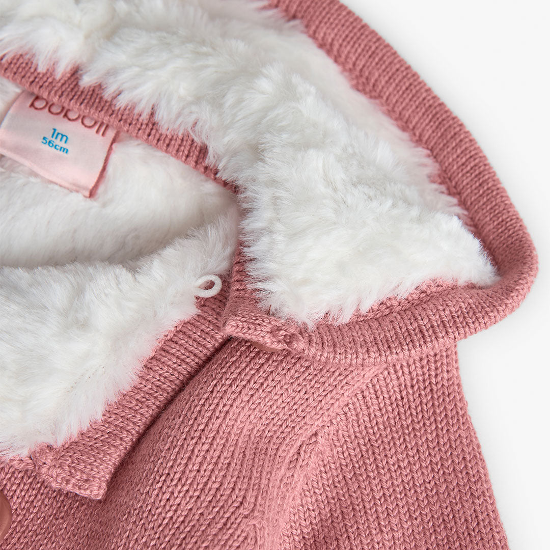Boboli Baby Girls Knit Pink Button-up Jacket