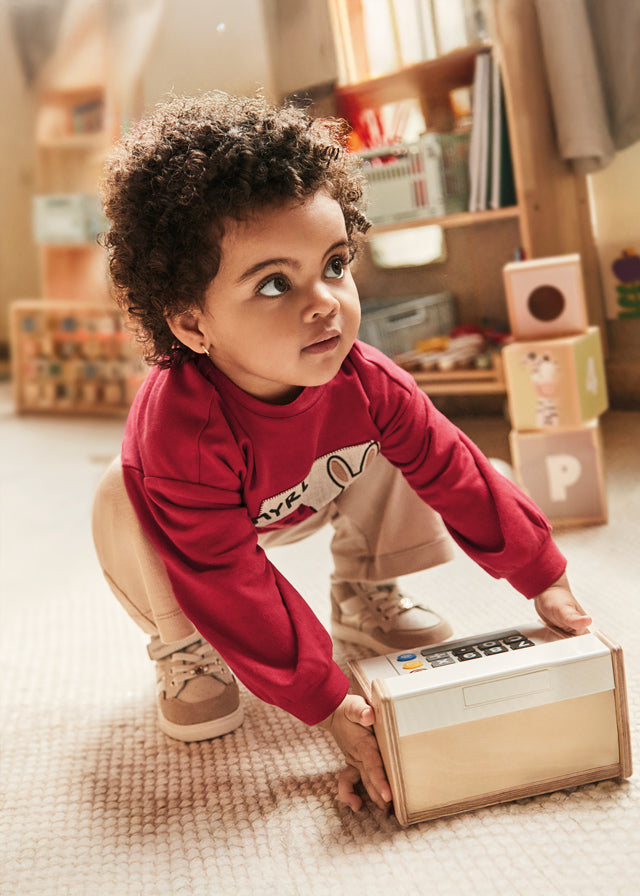Mayoral Baby Girls Red Jumper and Long Trouser Set