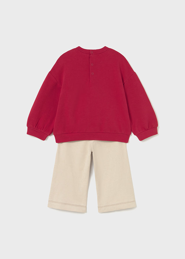 Mayoral Baby Girls Red Jumper and Long Trouser Set
