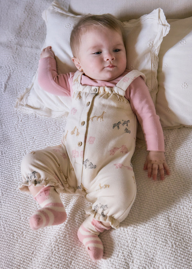 Mayoral Baby Girls Printed Dungarees Set
