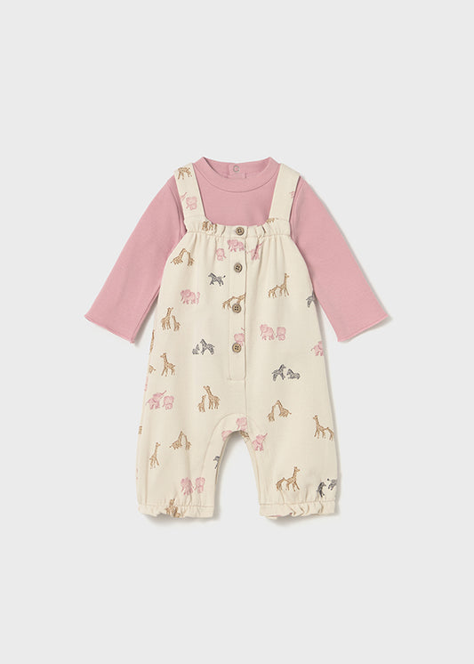 Mayoral Baby Girls Printed Dungarees Set