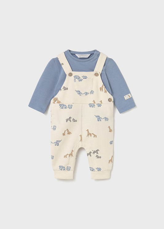 Mayoral Baby boy Blue Bell Animal Printed Dungarees Set