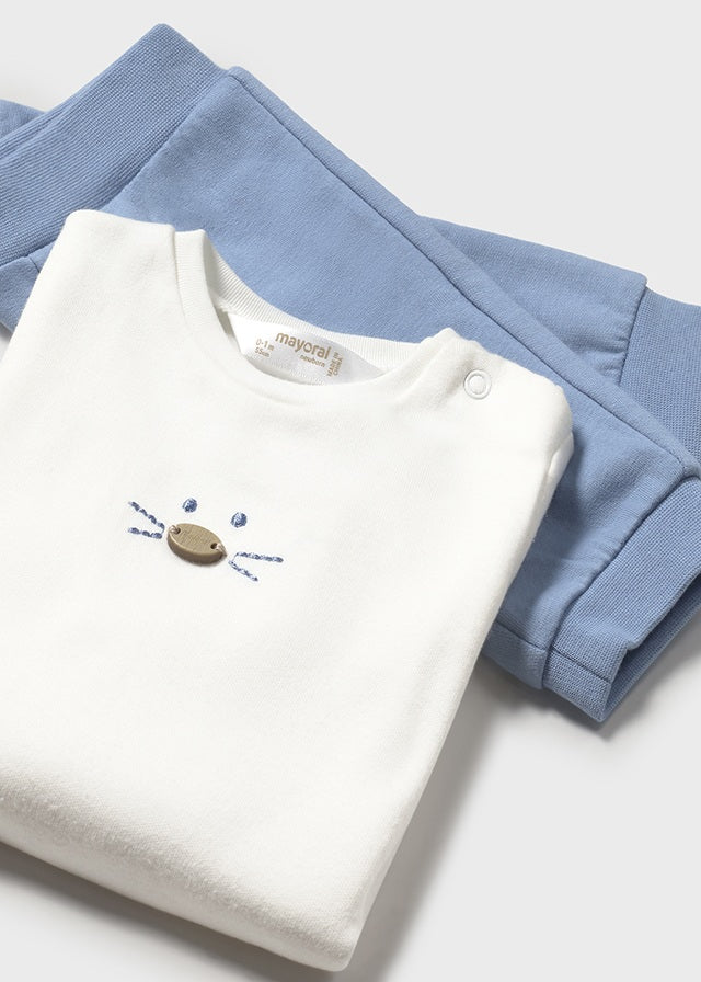 Mayoral Baby Boys Sky Blue Zip-up 3 Piece Tracksuit