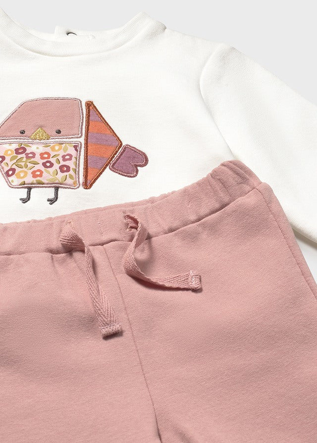 Mayoral Baby Girls Peach Tracksuit and Vest Set