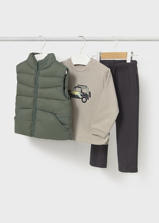 Mayoral Boys 3 Piece Pullover vest & trousers set