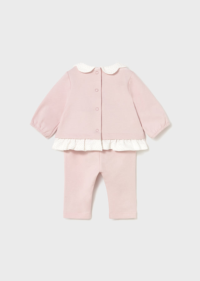 Mayoral Baby Girls Rose Fleece Leggings set