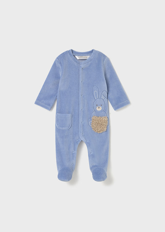 Mayoral Newborn Baby Boy Sky-cloud Bunny Bodysuit