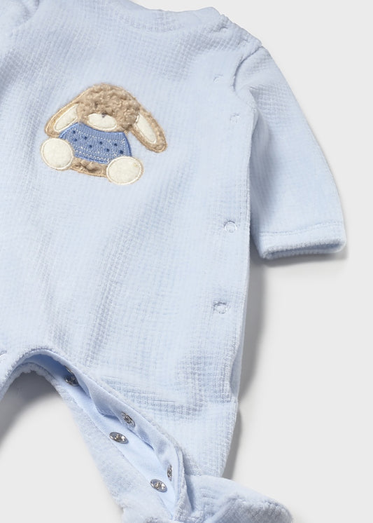 Mayoral Newborn Baby Boy Baby Blue Bunny Bodysuit
