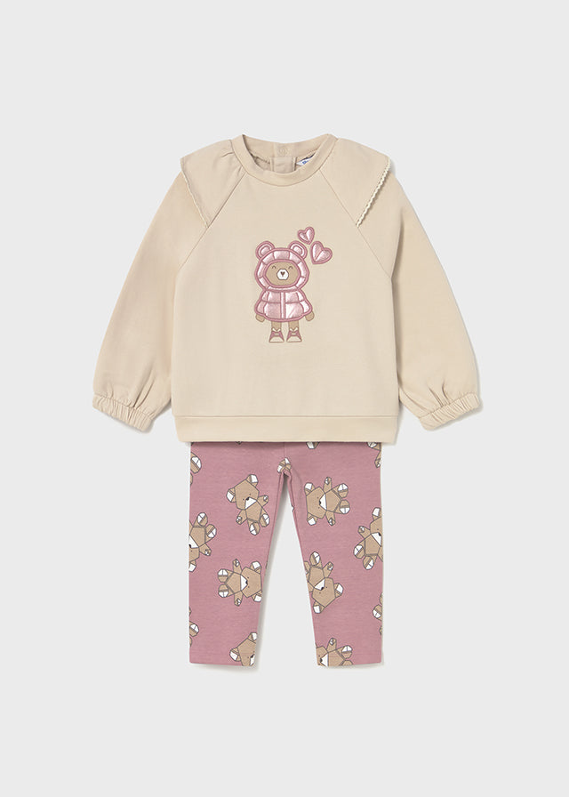 Mayoral Baby Girl Orchid Jumper and Leggings Set