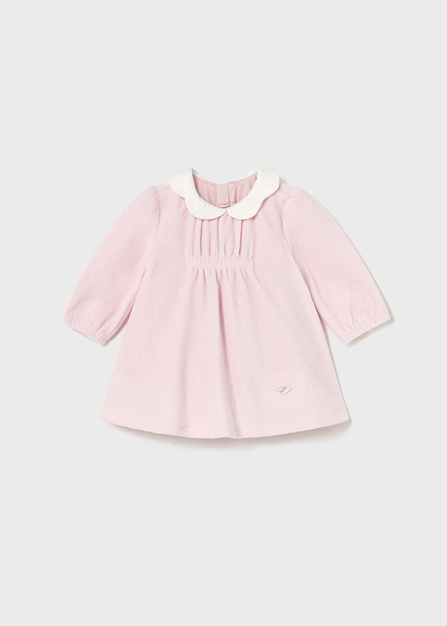 Mayoral Baby Girls Pink Dress With White Collar