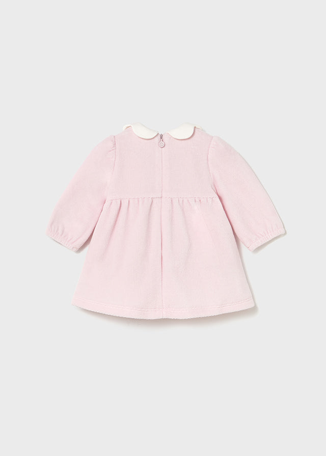 Mayoral Baby Girls Pink Dress With White Collar