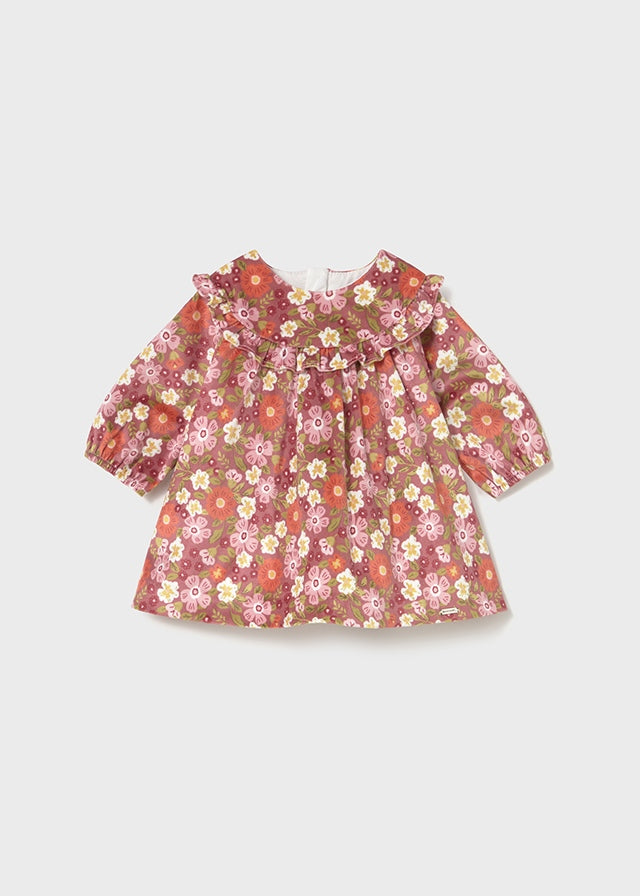 Mayoral Baby Girls Printed Velvet Dress