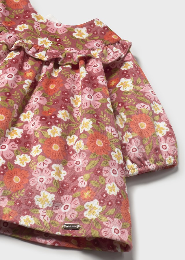 Mayoral Baby Girls Printed Velvet Dress
