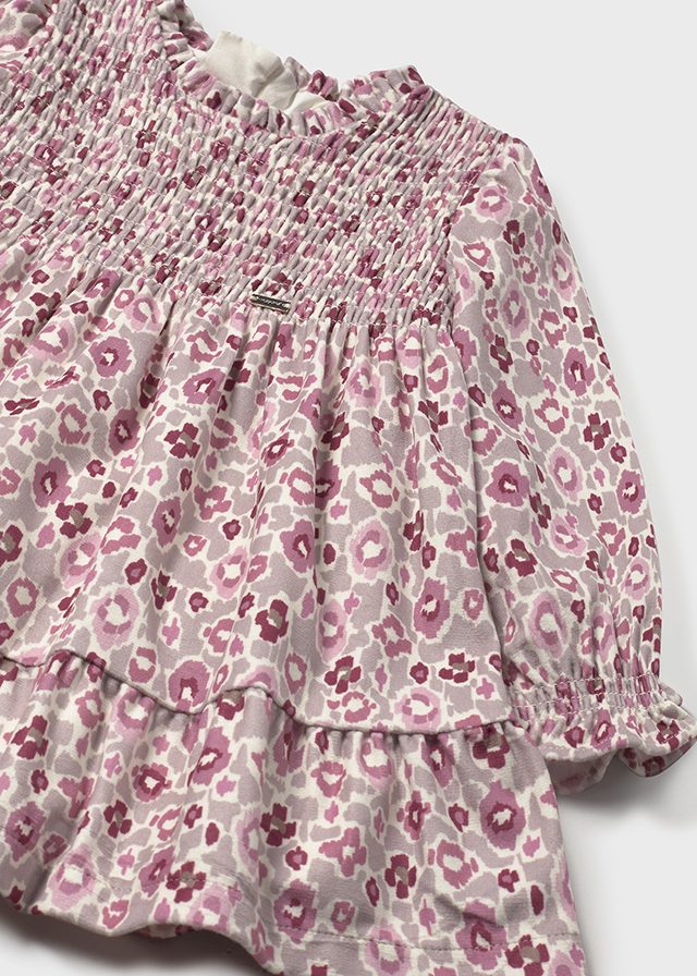 Mayoral Baby Girls Crystal Printed Velvet Dress