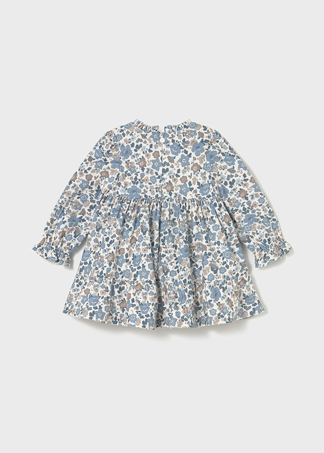Mayoral Baby Girls Blue Bell Velvet Dress