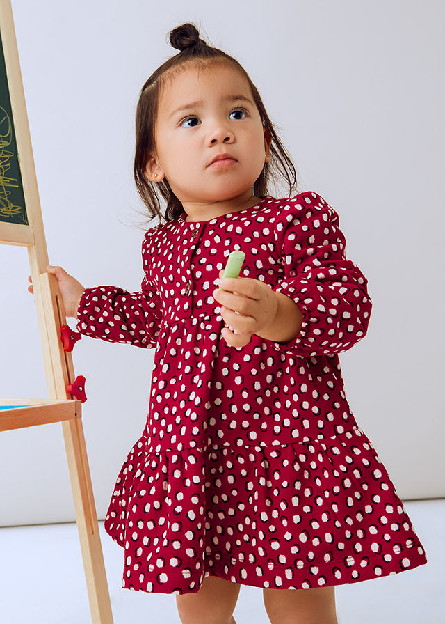 Mayoral Baby Girls Red & White Polka Dot Dress