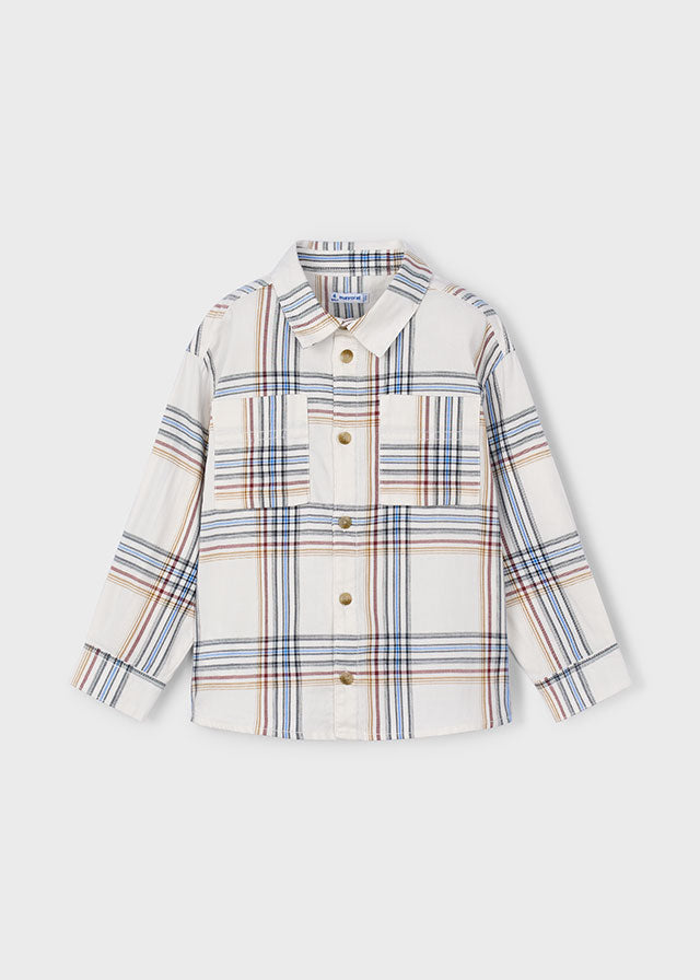 Mayoral Boys Cereal Long Sleeve Checked Shirt