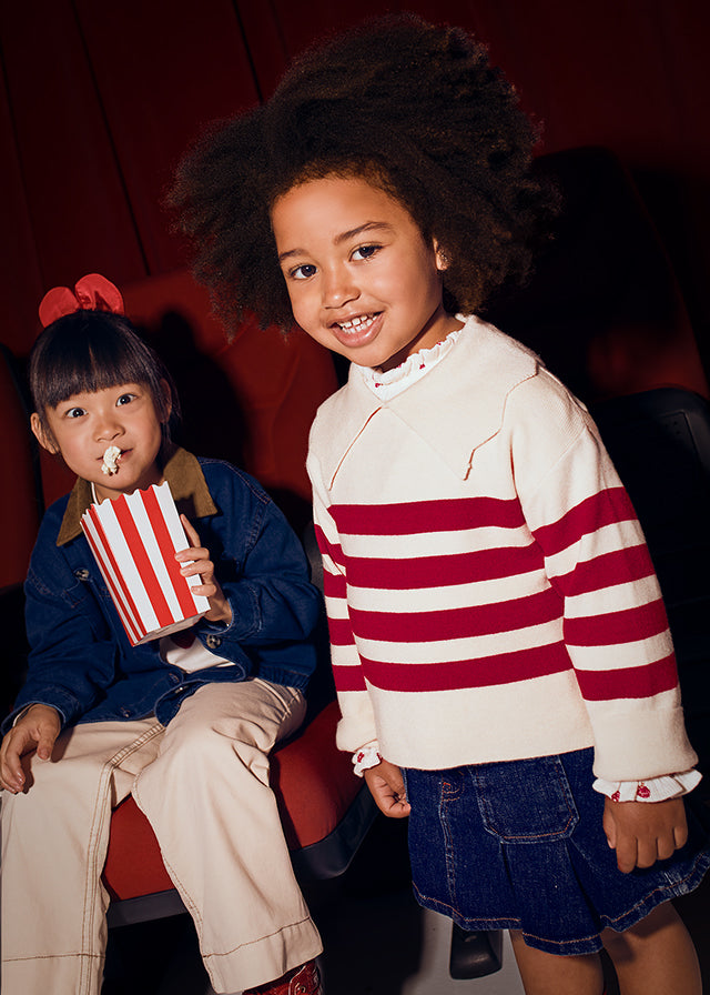 Mayoral Girls Almond Stripes Jumper