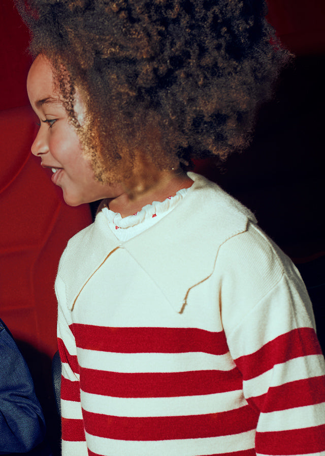Mayoral Girls Almond Stripes Jumper