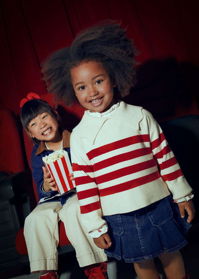 Mayoral Girls Almond Stripes Jumper