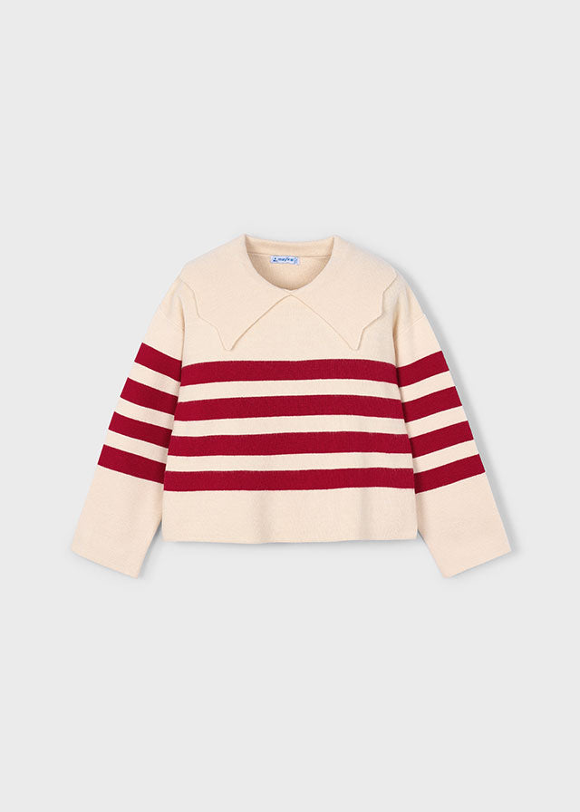 Mayoral Girls Almond Stripes Jumper
