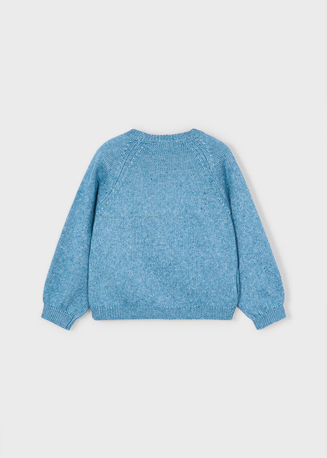 Mayoral Girls Ocean Blue Flower Applique Jumper