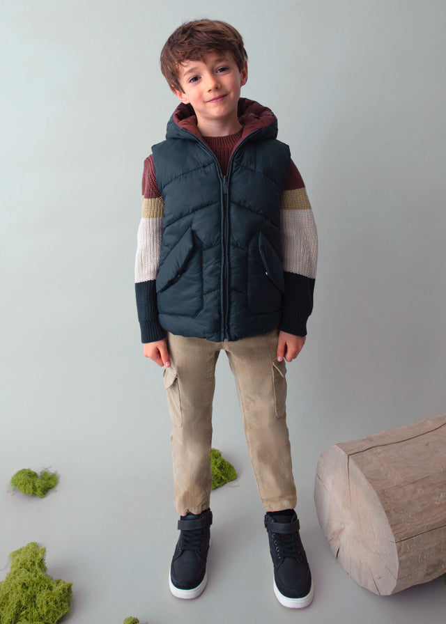 Mayoral Boy Reversible Padded Navy/Burgundy Gilet