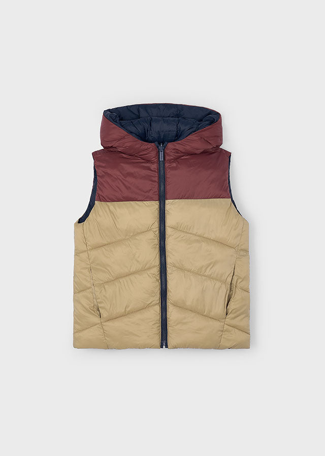 Mayoral Boy Reversible Padded Navy/Burgundy Gilet