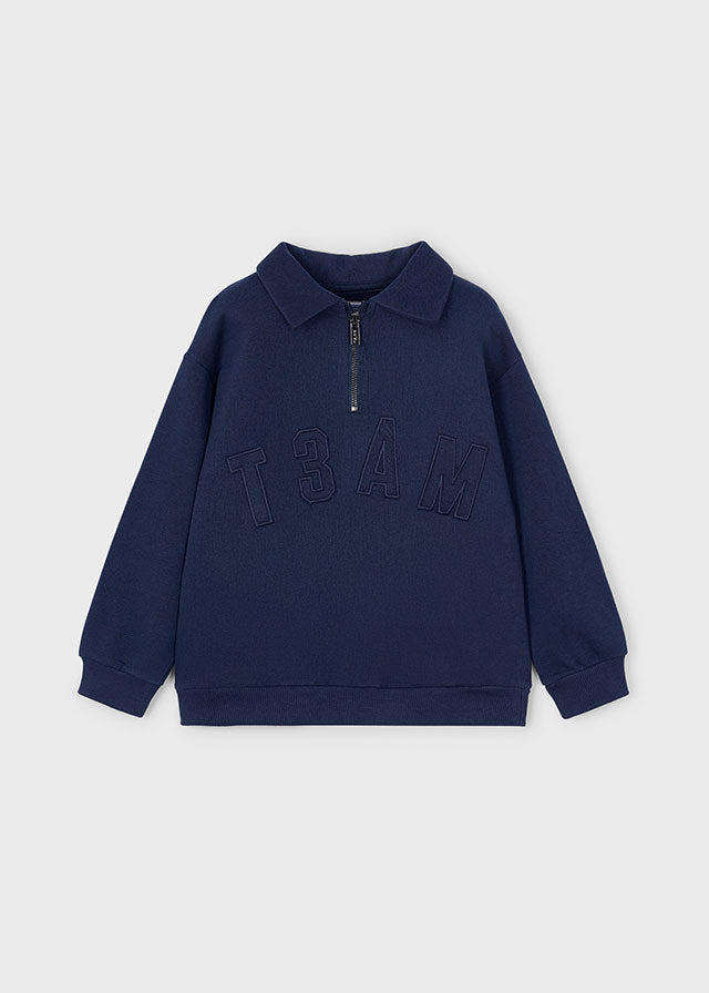 Mayoral Boys Blue Half Zip Pullover Jumper