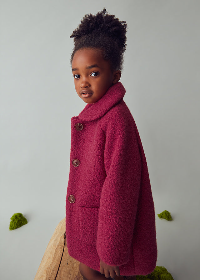 Mayoral Girls Cherry Shearing Teddy Coat