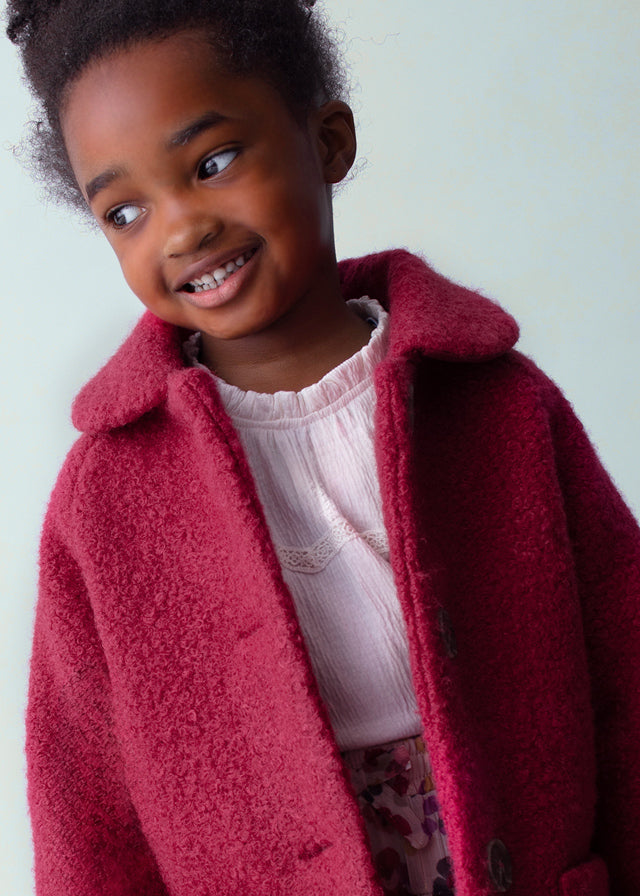 Mayoral Girls Cherry Shearing Teddy Coat