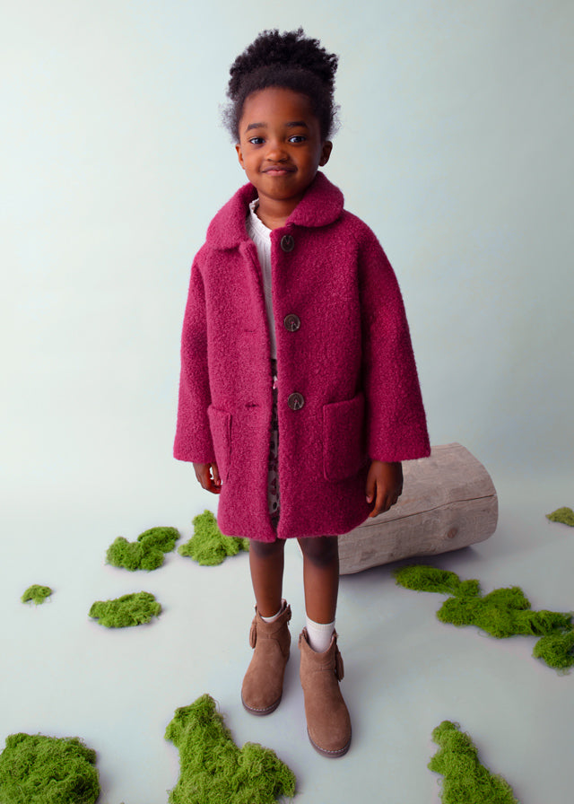 Mayoral Girls Cherry Shearing Teddy Coat