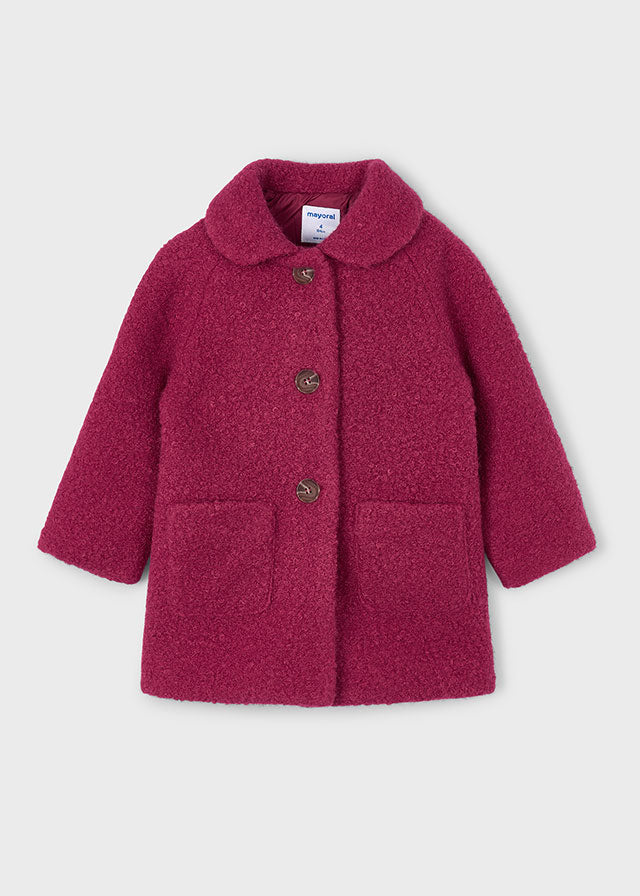 Mayoral Girls Cherry Shearing Teddy Coat