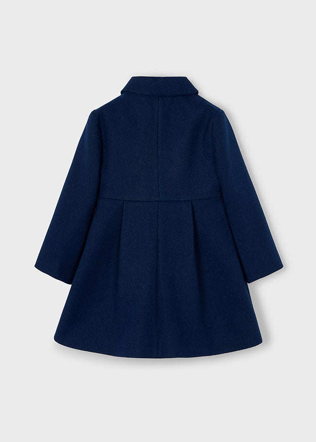 Mayoral Girls Navy Woollen Tailored Coat