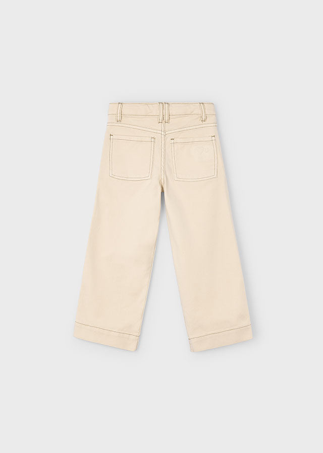 Mayoral Girls Almond Twill Marine Trousers