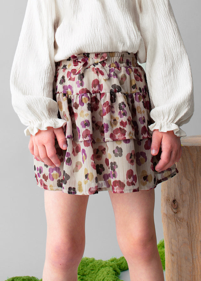 Mayoral Girls Cherry Gauze Skirt