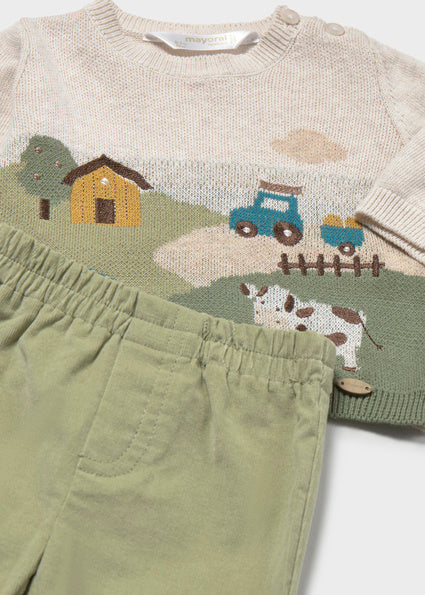 Mayoral Baby Boy Indigo Jersey and Long Trousers Set