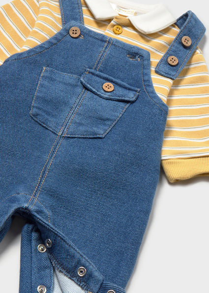 Mayoral Baby Boy Ochre Romper Set