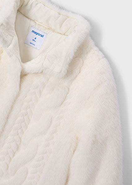 Mayoral Girls Faux Fur Coat